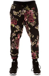 Elwood Pants Digi Floral Skinny Jogger in Black and Pink