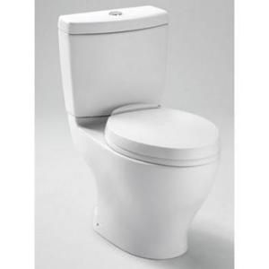 Toto Aquia 2 Piece Dual Flush Elongated Toilet in Cotton   No Seat CST416M01