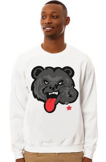 Artisticreation The Black Bear Crewneck Sweatshirt in White