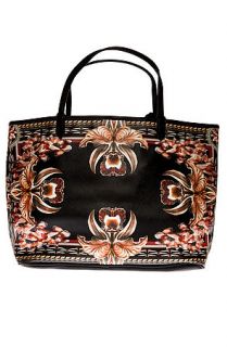 MKL Accessories Tote The Blood Flowers Vegan Leather in Black