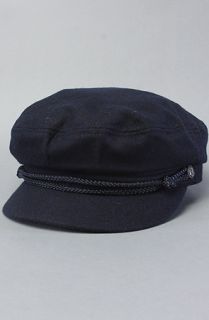 Brixton The Fiddler Cap in Navy Wool