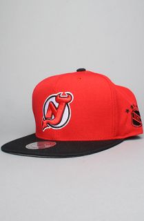 Mitchell & Ness The NHL Wool Snapback Hat in Red Black