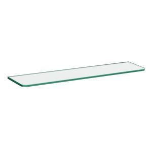 Dolle 24 in. x 5 in. x 5/16 in. Standard Glass Line Shelf in Clear 30302