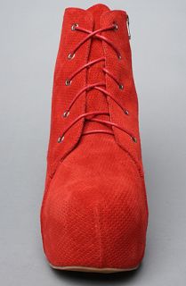 Jeffrey Campbell The Two Timer Shoe in Red Suede