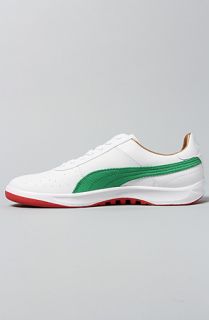 Puma The G Vilas L2 Olympics Sneaker in White Kelly Green Bittersweet