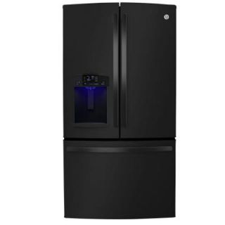 GE 26.7 cu. ft. French Door Refrigerator in Black, ENERGY STAR GFE27GGDBB