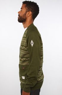 Crooks and Castles The Apache Cardigan in Olive