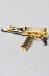 Mathmatiks Jewelry The AK47 Money Clip in Gold Black Rhodium Plated