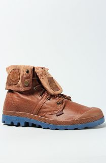 Palladium The Pallabrouse Baggy LZ Boot in Cappuccino Dark Blue