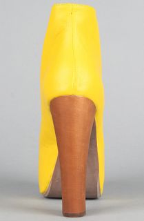 Jeffrey Campbell The Lita Shoe in Yellow and Blue Color Block