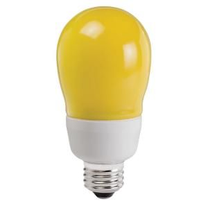Philips 60W Equivalent Yellow Bug A Way A19 CFL Light Bulb 417485