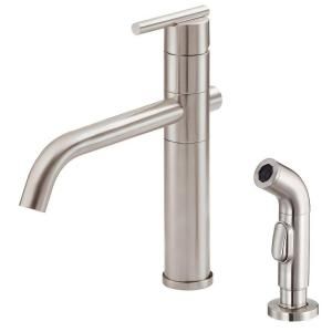 Danze Parma Single Handle Side Sprayer Kitchen Faucet in Stainless Steel D405558SS