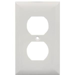 GE Dual Receptacle Nylon Wall Plate   White 58832