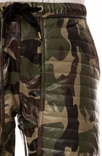 KITE Pants Vegan Leather Jogger Camo Green