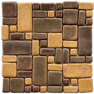 Merola Tile Cobble Cimarron 12 in. x 12 in. x 12 mm Ceramic Mosaic Floor and Wall Tile FDXKDC1
