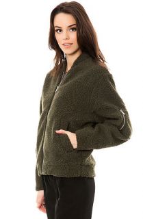Cheap Monday Teddy Bomber Jacket in Earth Green