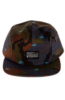 Crooks and Castles Hat Killstreak 5 Panel in Camo Indigo