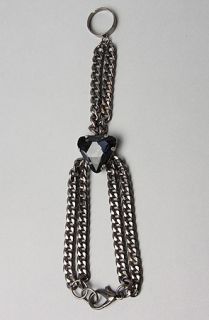 Laura Kranitz The Slave Bracelet in Pewter and Sapphire