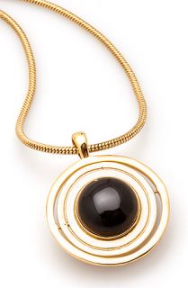 Han Cholo Necklace All Seeing Eye Pendant in Gold & Onyx