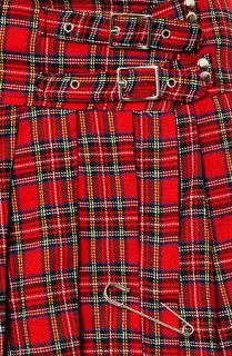 Lip Service Skirt Red Plaid in Red