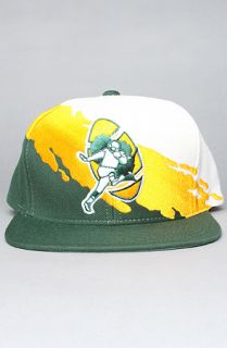 Mitchell & Ness The Green Bay Packers Paintbrush Snapback Hat in Green