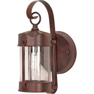 Glomar 1 Light 11 in. Wall Lantern Piper Lantern with Clear Seed Glass finished in Old Bronze HD 634