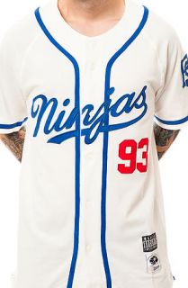 RockSmith The Ninja Script Baseball Jersey in White