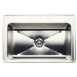 Blanco Magnum Drop In Stainless Steel 33 in. x 22 in. x 12 in. 3 Hole Single Bowl Kitchen Sink 440282