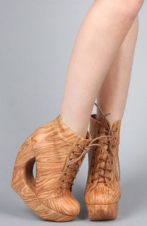 Jeffrey Campbell The Roxie Shoe in Wood Print