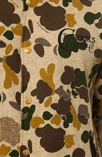 Crooks and Castles Baseball Jacket Arms Co in Tan Camo