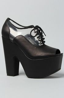Jeffrey Campbell The Carter Shoe in Black and Clear