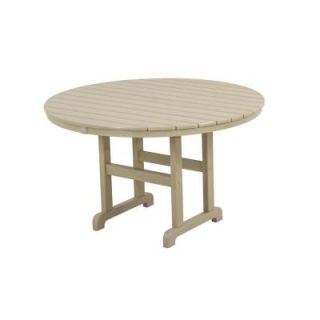 POLYWOOD La Casa Cafe Sand 48 in. Round Patio Dining Table RT248SA