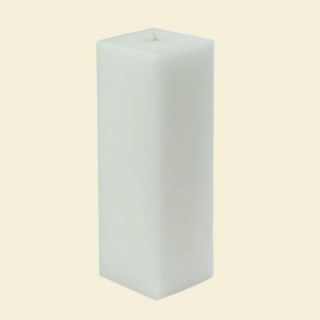Zest Candle 3 in. x 9 in. White Square Pillar Candle Bulk (12 Box) CPZ 151_12