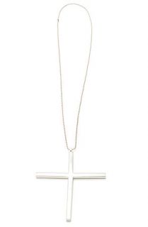 Fashionology Necklace Large Square Cross in Silver