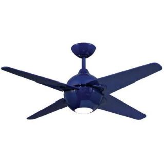 Yosemite Home Decor Spectrum Collection 42 in. Indoor Cobalt Blue Ceiling Fan with Light Kit DISCONTINUED SPECTRUM42CB