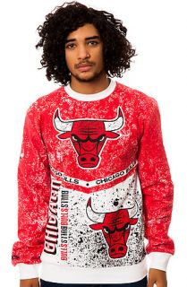 Mitchell & Ness Sweatshirt Chicago Bulls In The Stand Crew Fleece in Red