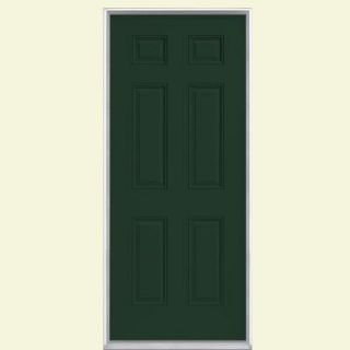 Masonite 6 Panel Painted Steel Entry Door with No Brickmold 36959