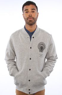 Crooks and Castles The Pharoah Baseball Jacket in Speckle Grey