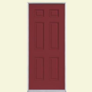 Masonite 6 Panel Painted Steel Entry Door with No Brickmold 22709