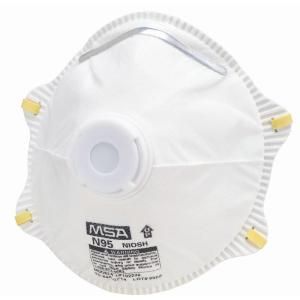 MSA Safety Works N95 Dust Respirator with Valve (10 Pack) 10102483