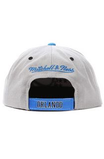 Mitchell and Ness Hat 2 Tone Velcro Cap in Grey and Blue