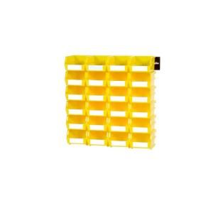 Triton Products LocBin Medium Yellow Wall Storage Bins (24 Bins) and 2  wall mount rails 3 220YWS