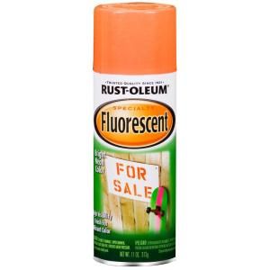 Rust Oleum Specialty 11 oz. Orange Fluorescent Spray Paint 1954830