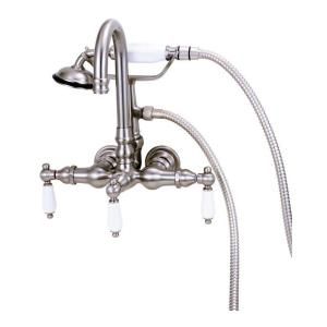 Elizabethan Classics TW05 3 Handle Claw Foot Tub Faucet with Hand Shower in Chrome ECTW05 CP
