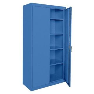 Sandusky Classic Series 36 in. W x 72 in. H x 18 in. D Storage Cabinet with Adjustable Shelves in Blue CA41361872 06