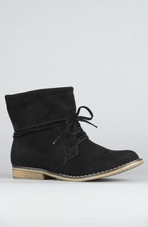 MIA Shoes The Tawannah Boot in Black Suede