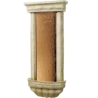 Bluworld of Water Bellezza Wall Fountain with Smooth Bronze Mirror and Ancient Stone Frame BZBAW