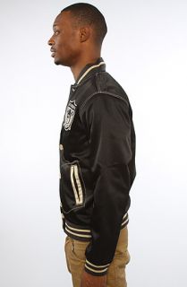 Mitchell & Ness The Oakland Raiders Game Changer Satin Jacket in Black