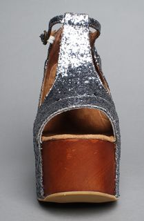 Jeffrey Campbell The Foxy Shoe in Pewter Glitter