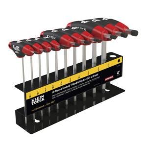 Klein Tools 10 Pieces SAE Journeyman T Handle Set with Stand JTH410E